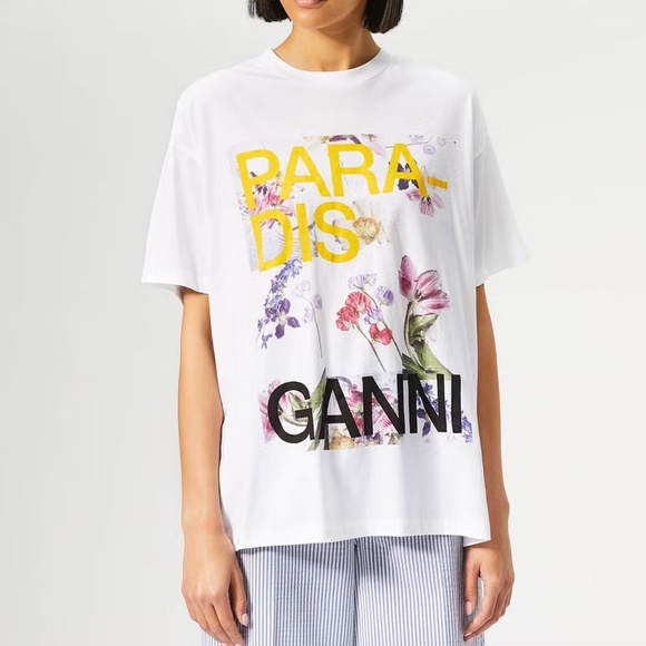 GANNI ‘Davies’ Oversized Graphic Tee - Picture 1 of 5